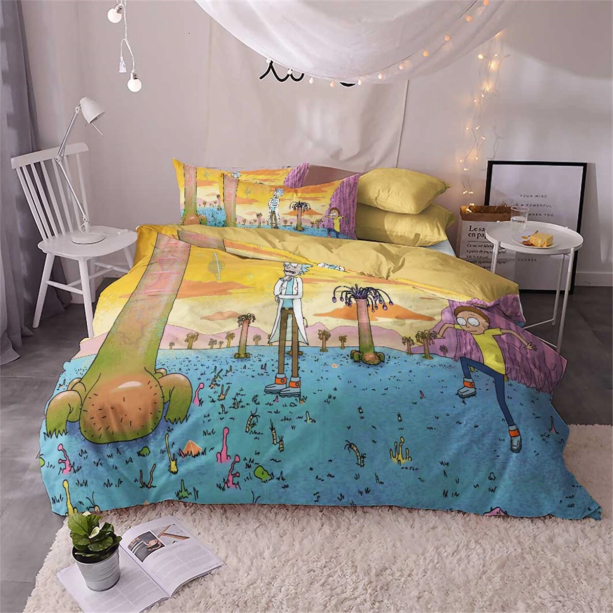 Rick and Rickandmorty Bedding Set, Gift for Friends