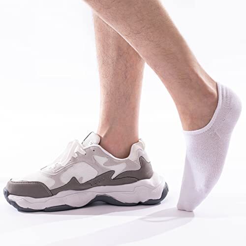 No Show Socks Men Low Cut Ankle Short 1014 Color B6 Pairsblack+gray