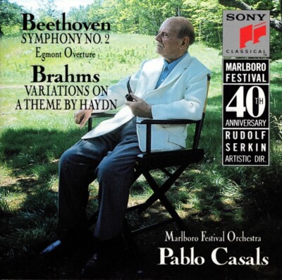 CD Pablo Casals - Beethoven Symphony No. 2 Egmont Overture Brahms Variations