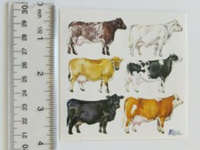 Violette Stickers - COWS - 4x4 Square Sheet of Cows Stickers K55