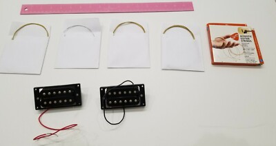 Guitar Pickup Set + Acoustic Strings Lot. Wound Music Instrument. Gauge Band old
