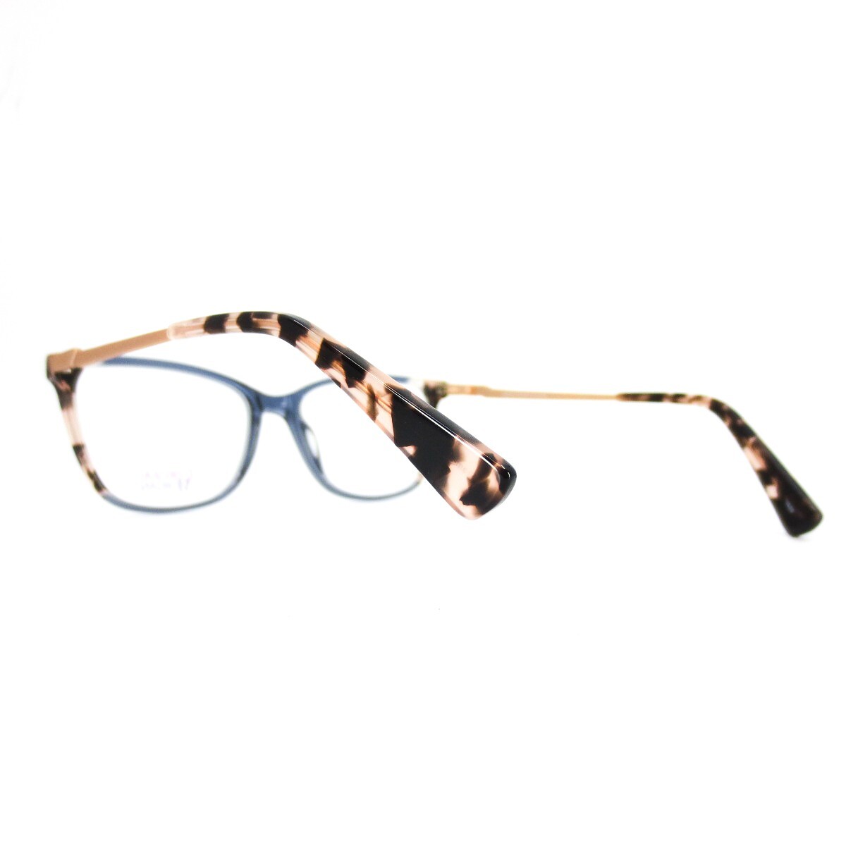 Chelsea Morgan CM20214 BLUE Eyeglasses Frames Black acetate metal 54-14-140