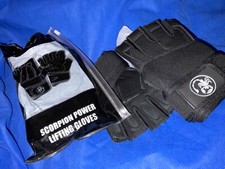 Scorpion Power Lifting medium Men's Weight Lifting Gloves Cross Fit Gloves#a