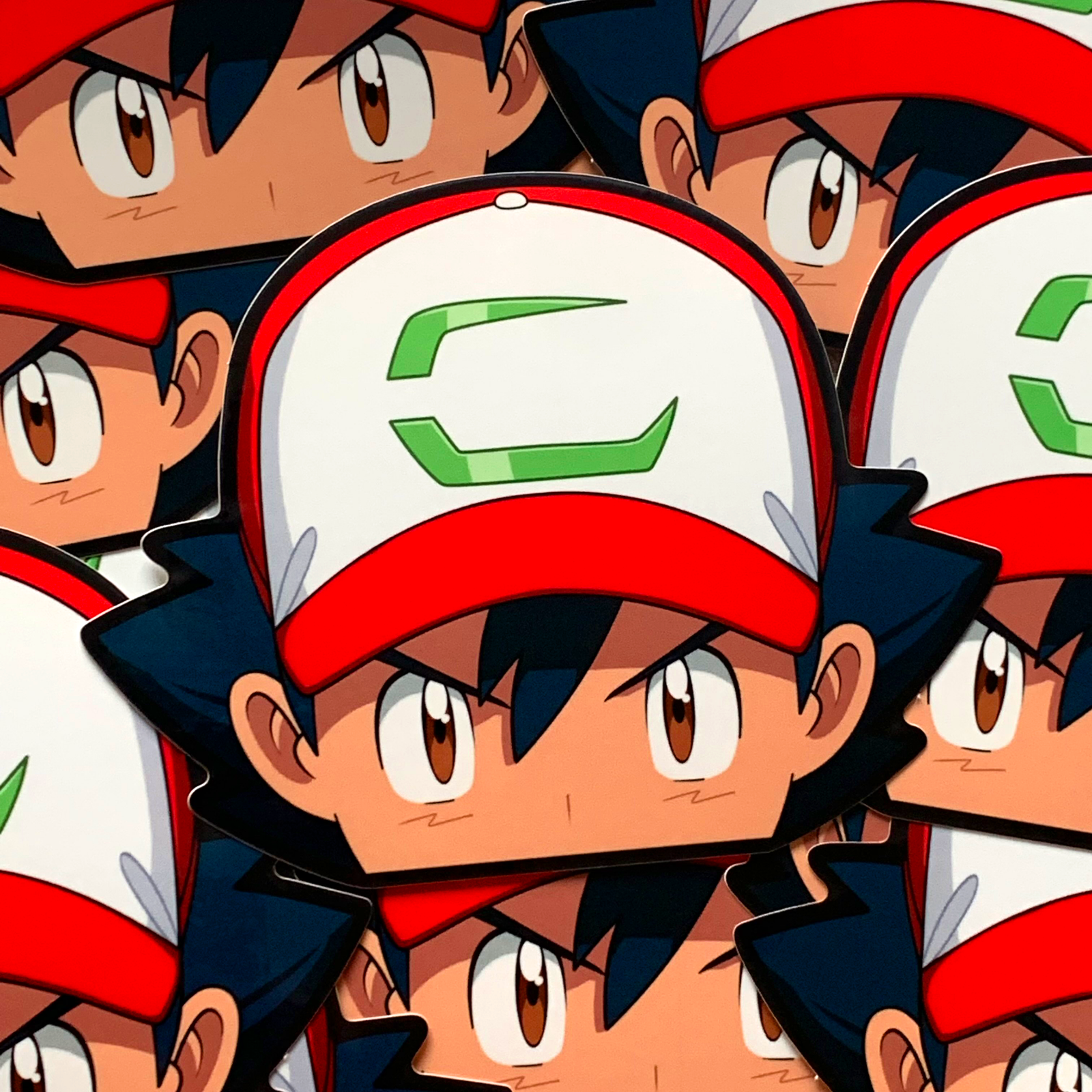 ASH KETCHUM ANIME PEEKER STICKER POKEMON DECAL | eBay