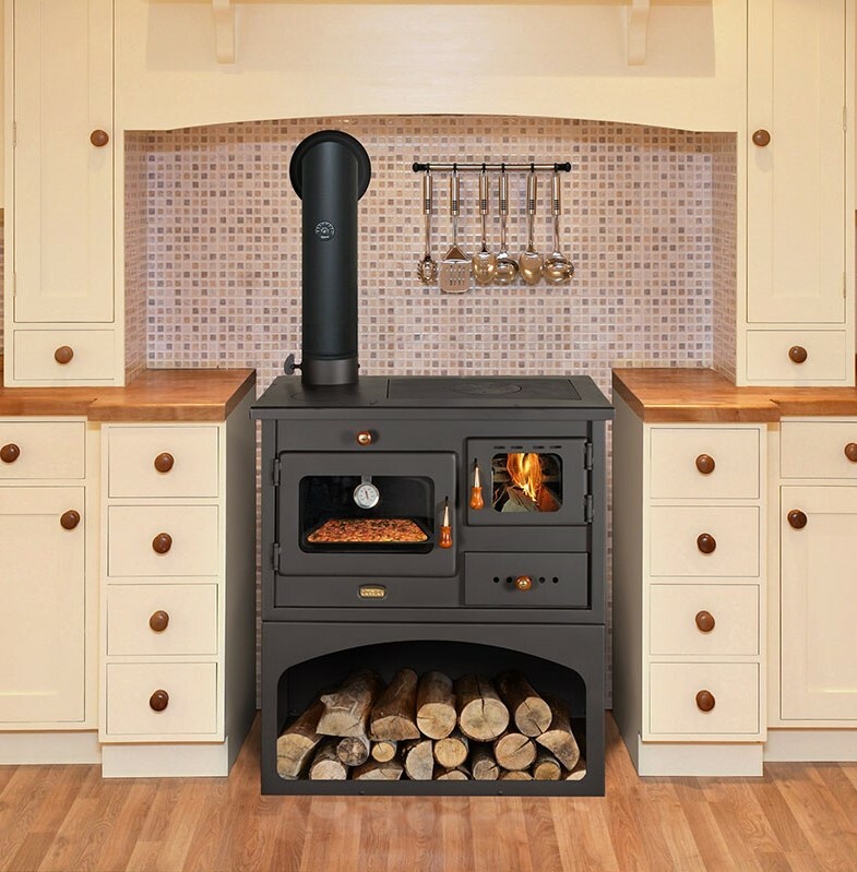 Cooking Wood Burning Stove Oven Left Flue Exit Prity 1P34 10,1kw/ Heat  Exchanger | eBay