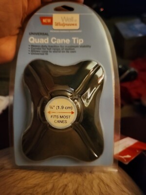 Walgreens Heavy Duty Universal Quad Cane Tip 3/4'' Walking Sticks Walkers Nice