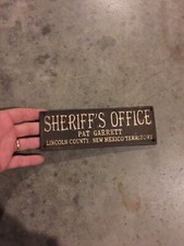 Sheriff Metal Sign Plaque Cowboy Indians Cast Iron Wyatt Earp Rodeo Tombstone