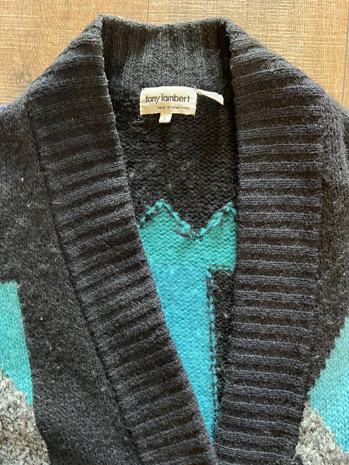 Tony Lambert 80s Vintage Cardigan Colorful Wool O… - image 6