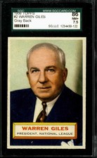 1956 Topps #2 Warren Giles - SGC 86