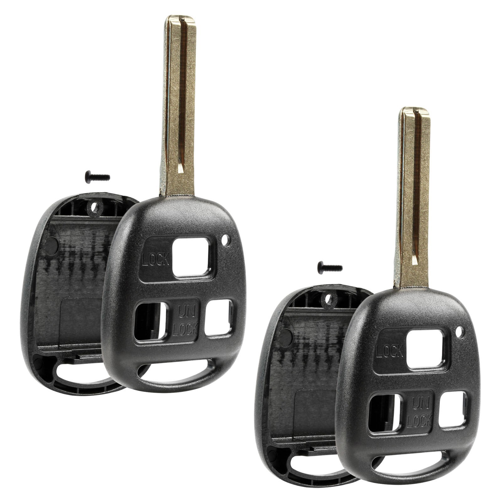 2 For 2012 2013 2014 Toyota FJ Cruiser Remote Key Fob Uncut Blade Shell Case