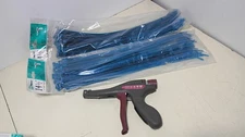 Bundle Working Panduit GTS Cable Tie Gun & 200 PLT4S-C76 14.5" Aqua Cable Ties
