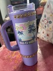 Hand Crafted 20oz Tumbler With Cute Purple For A Surfing Or Someone Love Beach — photo 5
