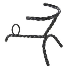Hand Forged Twisted Iron Viking Drinking Horn Stand for Beer Halloween Display