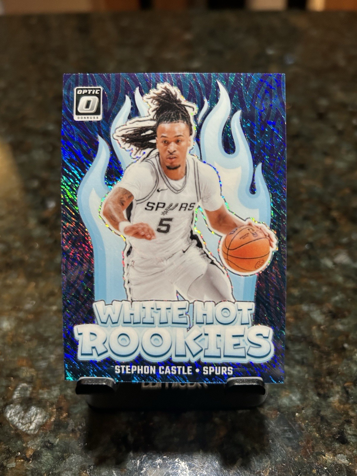 2024-2025 Donruss Optic Stephon Castle White Hot Rookies Purple Shimmer