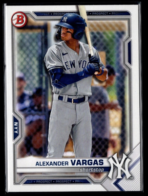 2021 Bowman Draft Alexander Vargas #BD-121 New York Yankees