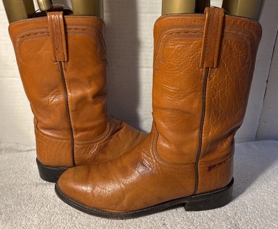 Lucchese 2000 Smooth Ostrich Men Boots Size 8.5 EE Wide  display picture 3
