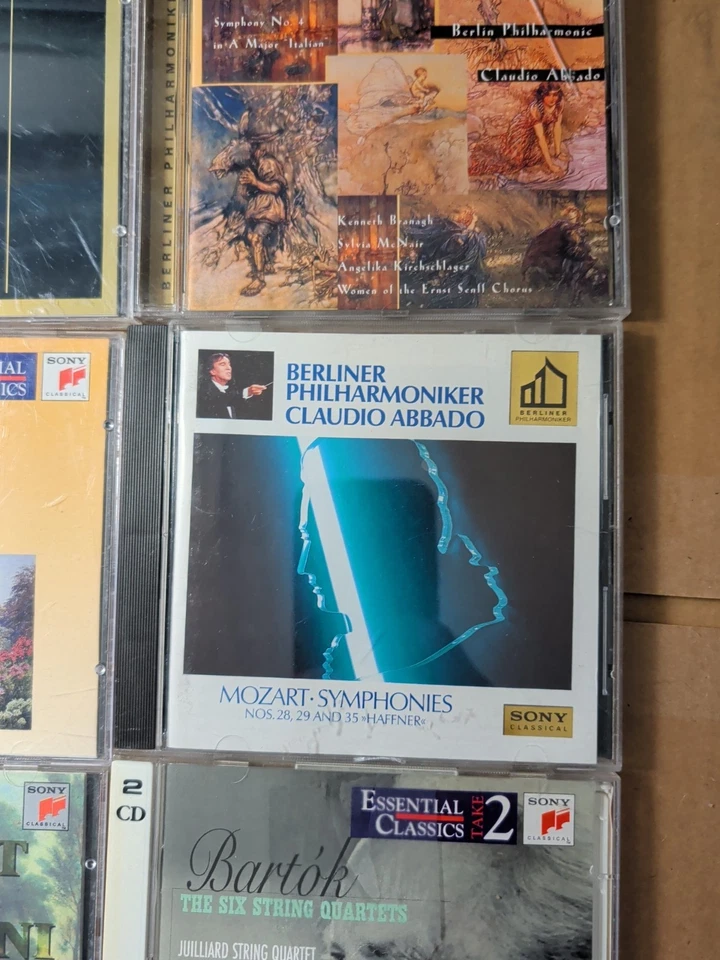 CD Lot Of 6 Sony Classical - Mozart, Bartok, Brahms, Elgar, Mendelssohn+ CDs Foto 4 de 4