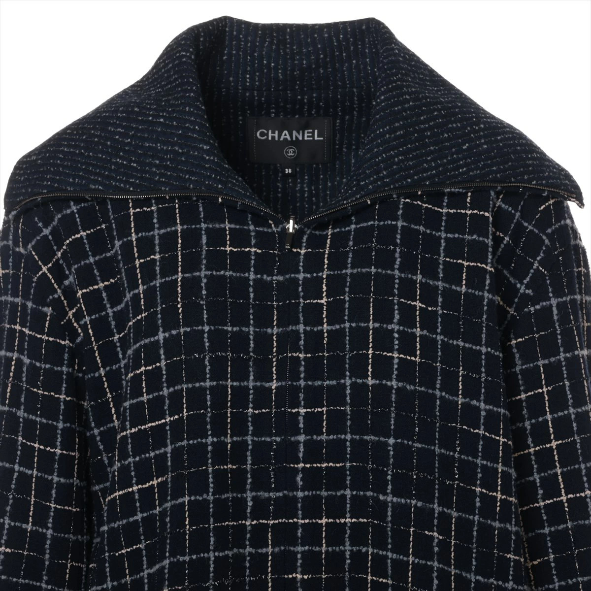 Chanel Coco Button Wool Polyester Long Coat Women… - image 4