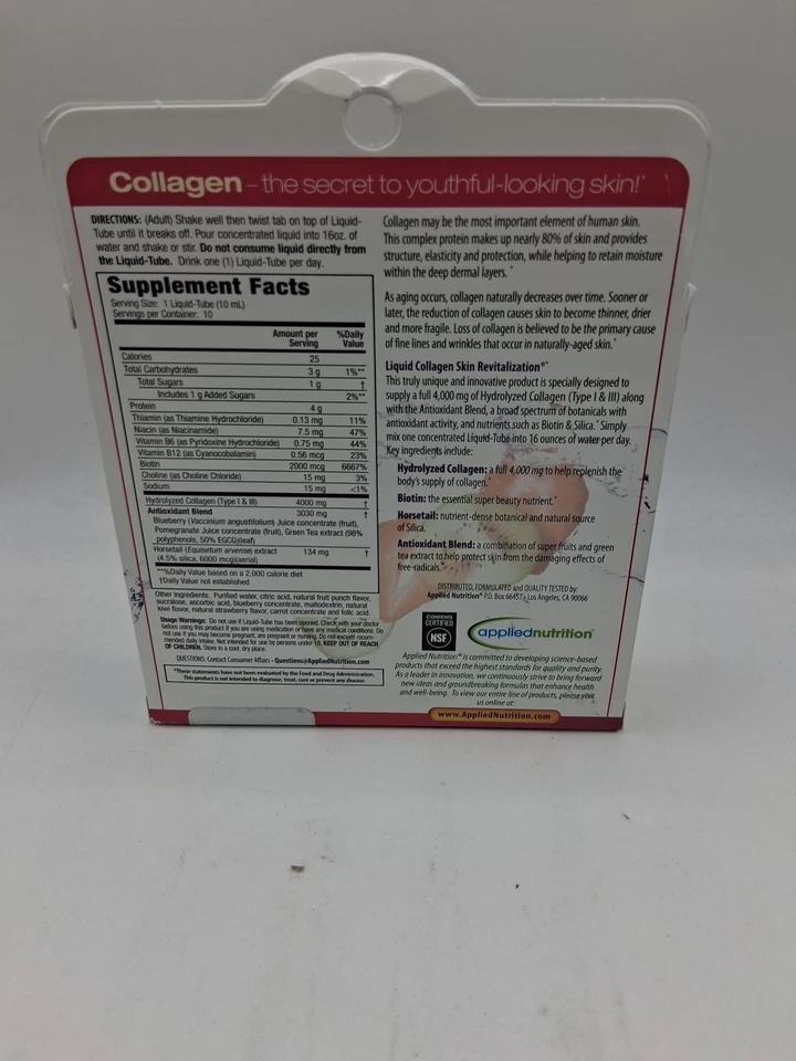 Colágeno líquido aplicado revitalización de la piel fresa tropical y... Foto 3 de 4