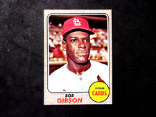 1968 TOPPS #100 BOB GIBSON..VERY NICE..NO CREASES..CARDINALS..HOFAMER