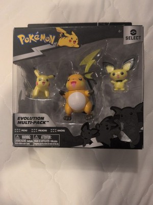 Pokémon Select Evolution Multi-Pack of 3,  Pichu, Pikachu, Raichu Fun Toy