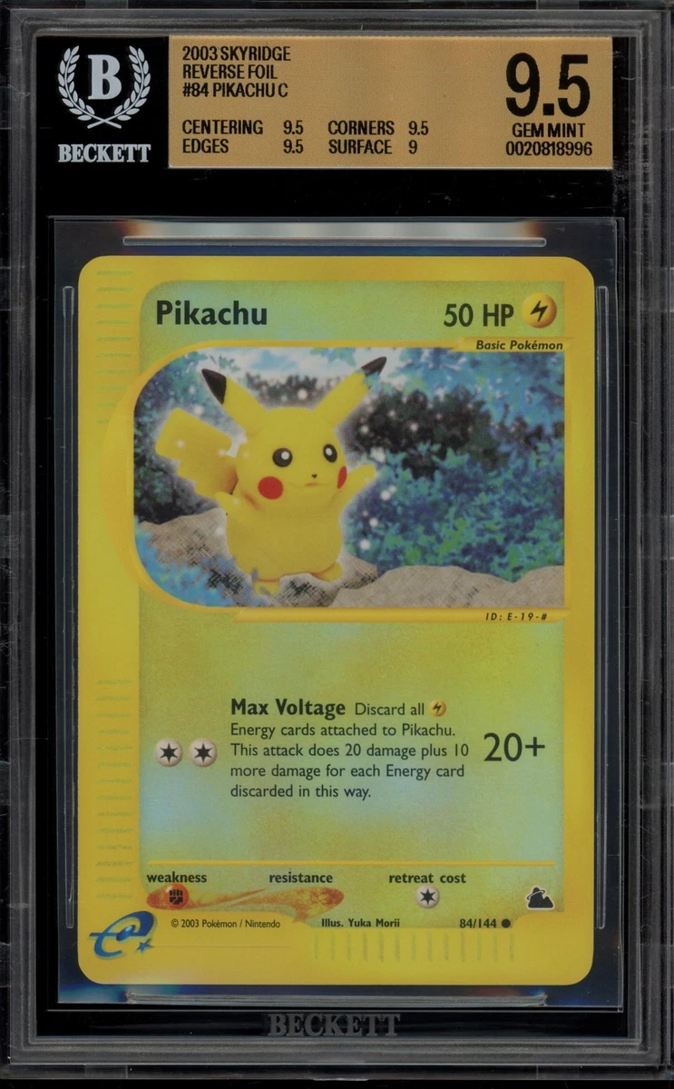 Pokémon Pikachu Grade 9.5 Pokémon TCG Individual Collectible Card