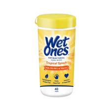 Wet Ones Antibacterial Hand Wipes 40 Count Tropical Pineapple Scented