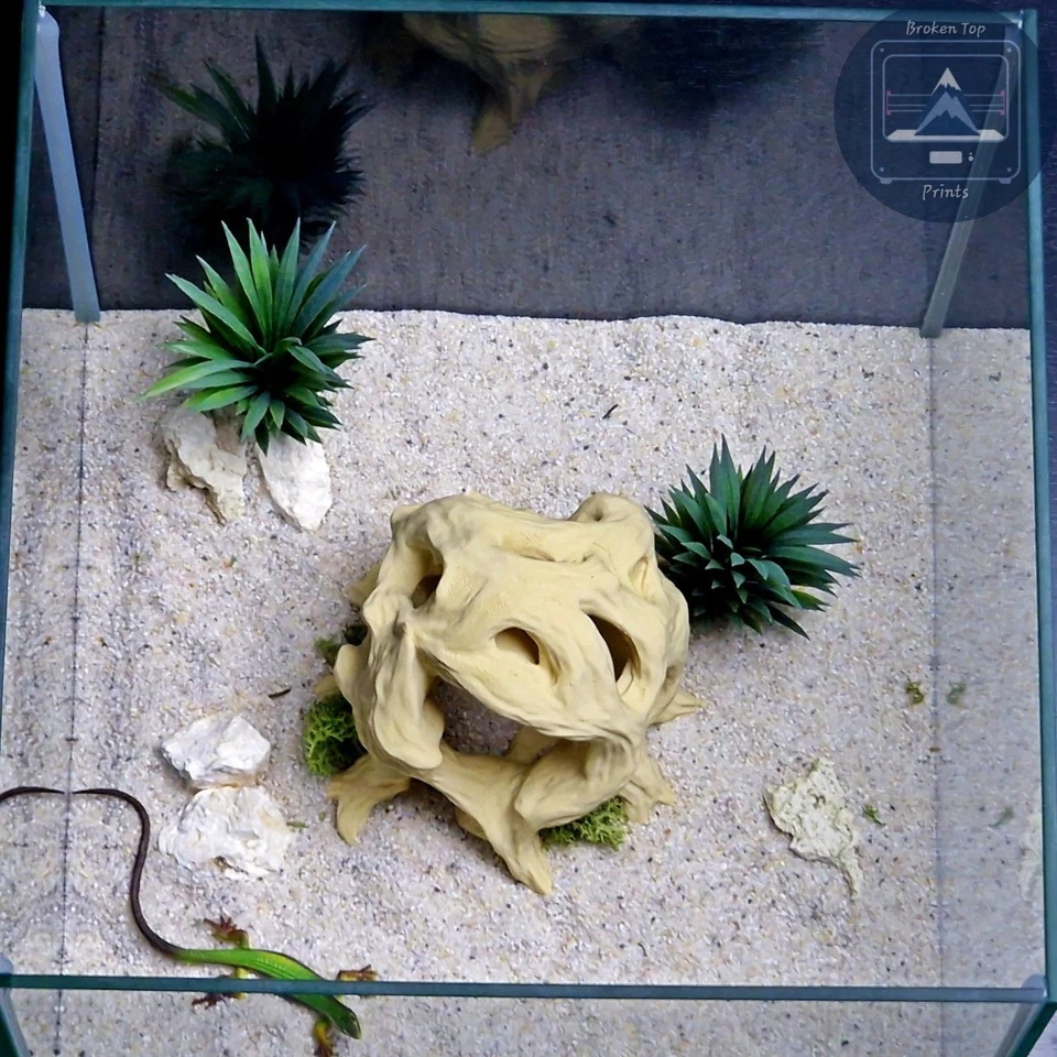 Terrario de acuario impreso en 3D ocultar raíz antigua decoración para peces camarones reptiles Foto 3 de 4