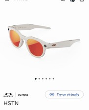 Oakley Meta HSTN Gen 2 Smart Glasses Warm Grey, Prizm Ruby