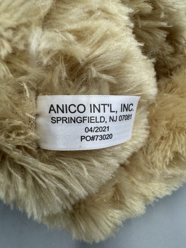 Anico Lotsa Love Plush Teddy Bear Tan Beige Brown Ribbon Soft 20" - Picture 6 of 8