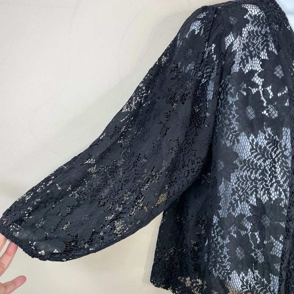 Chaqueta de fiesta Maurices para mujer Whimsigoth de encaje de hadas nueva con etiquetas talla XXL negra para salir Foto 4 de 4