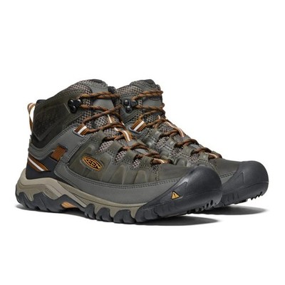 Keen Mens Targhee lll Mid Boots US 13 EU 47 Brown Grey Waterproof Leather NWOB