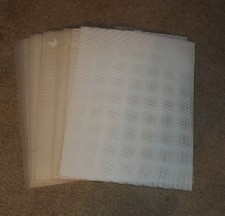 NEW Lot 17 Plastic Canvas 10 Mesh 10.5" X 13.5" Sheets Clear  White NEW