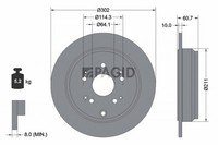 2X Bremsscheibe Pagid 55272NC FüR Honda CR 5 3 4 Dtec RE6 4WD RM1 AWD RE5 RM2