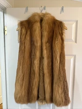 Natural Red Fox Fur Vest Bill Blass