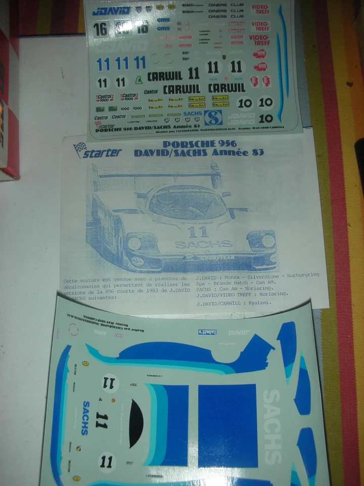 Kit STARTER PORSCHE 956 J DAVID SACHS CAN AM 1984 - Photo 2/3