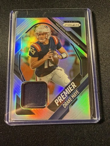 2025 Panini Prizm - DRAKE MAYE Premier PATCH Silver Prizm PJY-DME - PATRIOTS