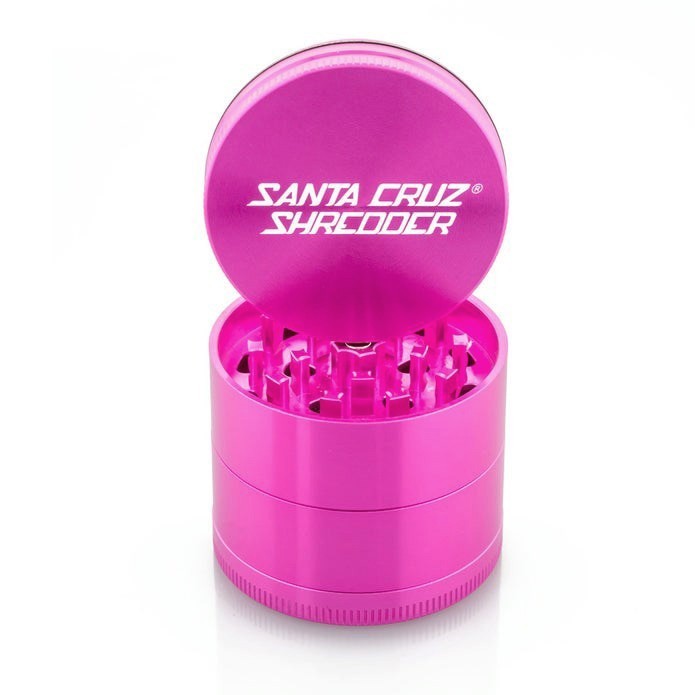 Santa Cruz Shredder MEDIUM 4 Piece Dry Herb & Tobacco Grinder 2-1/8" PINK NEW