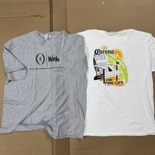 2XL Corona + Modelo T Shirts College Football Playoff Football Gray White New