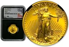 2021 $10 1/4oz Gold Eagle T2 - NGC MS 70 - FDOI Mercanti-Signed  BG87