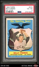 1959 Topps #572 Bill Pierce All-Star White Sox PSA 4 - VG/EX