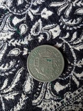 1956 Queen Elizabeth II Half Crown Coin Great Britain.