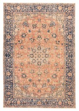 Vintage Hand-Knotted Carpet 9'1" x 12'11" Traditional Oriental Wool Area Rug