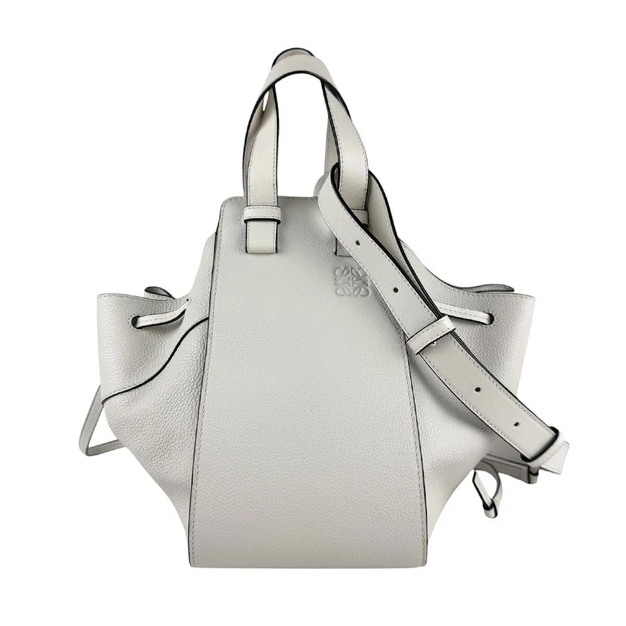 Loewe — Auth LOEWE Hammock Small Handbag Shoulder Bag White Leather - z6665