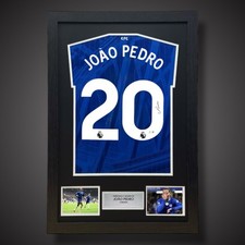 Joao Pedro Hand Signed And Framed Chelsea Football Shirt With COA &pound;299