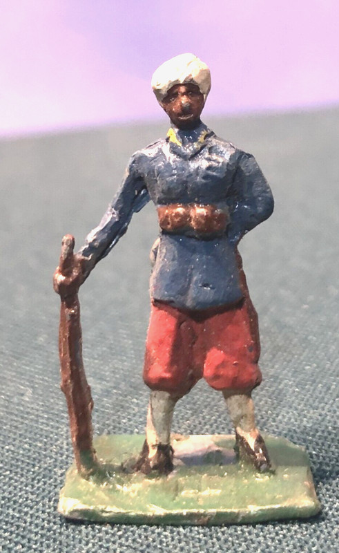 Vintage 1960's Metal WWII Sikh Soldier of the British Indian Army Figure