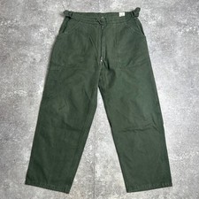 1970's French Army AIR FORCE Mechanic Pants Euro Military Cargo Used NE51-0