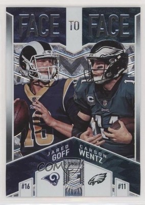 2018 Donruss Elite Face to Face 100/299 Carson Wentz Jared Goff #F2F-4 3tb