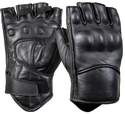 MDM Herren Motorrad Handschuh Fingerlos mit Knöchel Schutz