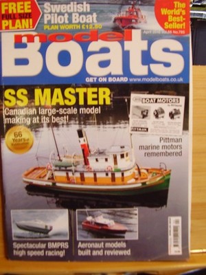 MODEL BOATS MAGAZINE APRIL 2016 SWEDISH PILOT BOAT PLANS BIBBY SAPPHIRE